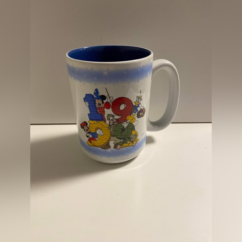 DISNEY Coffee Mug 1999 Mickey Mouse Disneyland Remember Past Celebrate Future